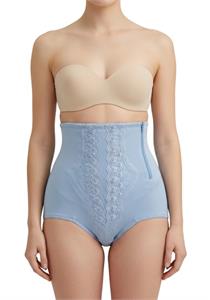 Super Firm Zip Up Panty Girdle Blue